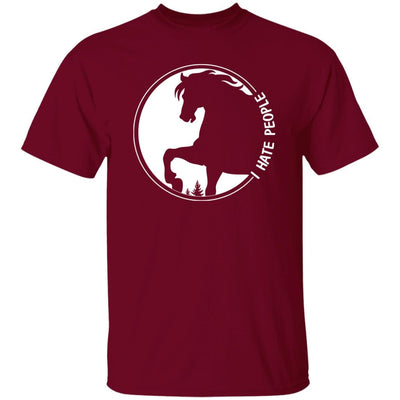 BigProStore Horse Lover Shirt Funny I Hate People Horse Design T-Shirt Garnet / S T-Shirts