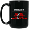 Funny Mermaid Hated By Many Loved By Plenty Heart On Sleeve Coffee Mug