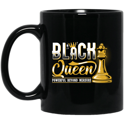 BigProStore Black Queen Powerful Beyond Measure Coffee Mug African Afro Girl Cup BM11OZ 11 oz. Black Mug / Black / One Size Coffee Mug