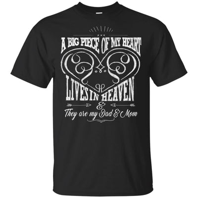 BigProStore They Are My Dad And Mom Angels T-Shirt Missing Parents In Heave Gift G200 Gildan Ultra Cotton T-Shirt / Black / S T-shirt