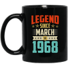 Legend Born March 1968 Coffee Mug 51st Birthday Gifts
