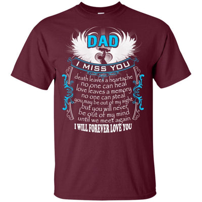 BigProStore I Miss My Dad In Heaven T-Shirt Happy Fathers Day To My Dad In Heaven G200 Gildan Ultra Cotton T-Shirt / Maroon / S T-shirt