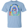 BigProStore Autism Awareness Shirt Why Fit Rainbow Tie Dye Cu Custom Autism Shirts Light Blue / S T-Shirts