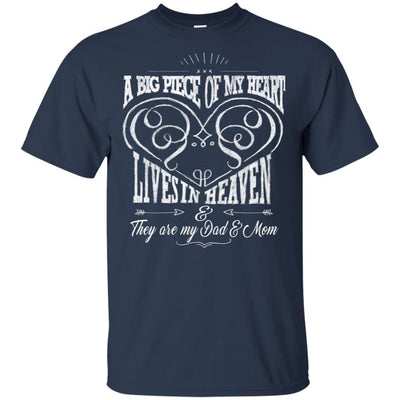 BigProStore They Are My Dad And Mom Angels T-Shirt Missing Parents In Heave Gift G200 Gildan Ultra Cotton T-Shirt / Navy / S T-shirt