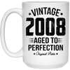 BigProStore Vintage 2008 Aged To Perfection Coffee Mug Gifts 21504 15 oz. White Mug / White / One Size Coffee Mug