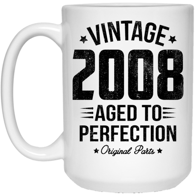 BigProStore Vintage 2008 Aged To Perfection Coffee Mug Gifts 21504 15 oz. White Mug / White / One Size Coffee Mug
