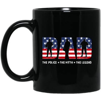 BigProStore Police Coffee Mug Dad The Police The Myth The Legend Law Enforcement Gifts BM11OZ 11 oz. Black Mug / Black / One Size Coffee Mug