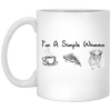 BigProStore Pug Mug I'm A Simple Woman Coffee Cup Cool Puggy Lover Gifts XP8434 11 oz. White Mug / White / One Size Coffee Mug