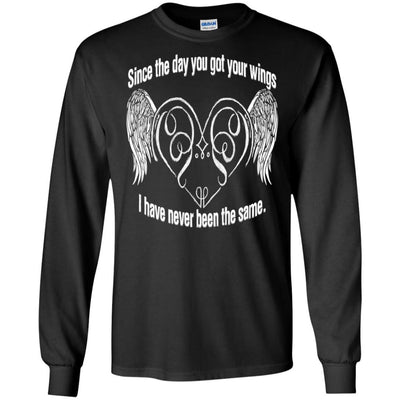 BigProStore Since The Day You Got Your Wings I Have Never Been The Same T-Shirt G240 Gildan LS Ultra Cotton T-Shirt / Black / S T-shirt