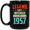 Legend Born November 1957 Coffee Mug 62nd Birthday Gifts