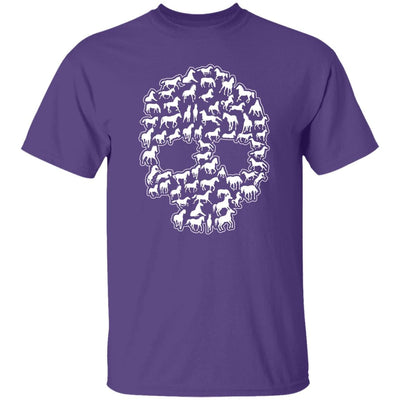 BigProStore Horse Lover Shirt Horse in Skull Design Halloween Gift Idea Horse Lover T-Shirt Purple / S T-Shirts