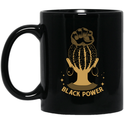 BigProStore Black Power Coffee Mug African American Cup For Melanin Poppin Women BM11OZ 11 oz. Black Mug / Black / One Size Coffee Mug
