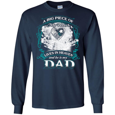 BigProStore Remembering Dad On His Death Anniversary Gift Missing Daddy T-Shirt G240 Gildan LS Ultra Cotton T-Shirt / Navy / S T-shirt