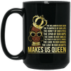 BigProStore The Love In Our Hearts Makes Us Queen Mug African American Coffee Cup BM15OZ 15 oz. Black Mug / Black / One Size Coffee Mug