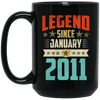 Legend Born January 2011 Coffee Mug 8th Birthday Gifts