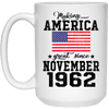 BigProStore Make America Great Since November 1962 21504 15 oz. White Mug / White / One Size Coffee Mug