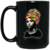 BigProStore Black Queen Melanin Girl Rock African American Afro Women Coffee Mug BM15OZ 15 oz. Black Mug / Black / One Size Coffee Mug