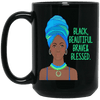 BigProStore Black Beautiful Brave And Blessed Mug African American Women Men Cup BM15OZ 15 oz. Black Mug / Black / One Size Coffee Mug