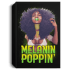 BigProStore African American Canvas Art Melanin Poppin' Beautiful Afro Lady Black History Canvas Art Living Room Decor CANPO15 Deluxe Portrait Canvas 1.5in Frame / Black / 8" x 12" Apparel