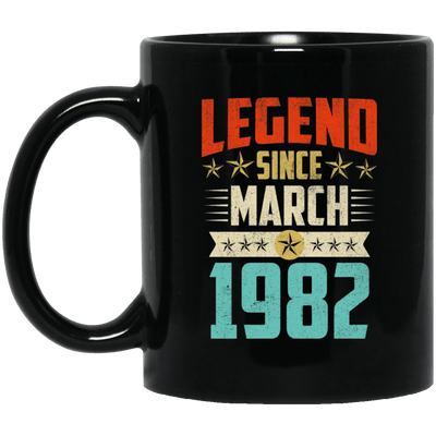 Legend Born March 1982 Coffee Mug 37th Birthday Gifts