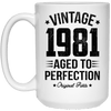 BigProStore Vintage 1981 Aged To Perfection Coffee Mug Gifts 21504 15 oz. White Mug / White / One Size Coffee Mug