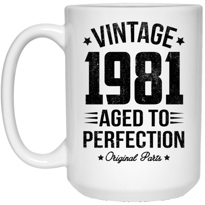 BigProStore Vintage 1981 Aged To Perfection Coffee Mug Gifts 21504 15 oz. White Mug / White / One Size Coffee Mug