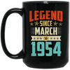 Legend Born March 1954 Coffee Mug 65th Birthday Gifts