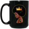 BigProStore Black Queen African American Coffee Mug Melanin Poppin Women Pro Girl BM15OZ 15 oz. Black Mug / Black / One Size Coffee Mug
