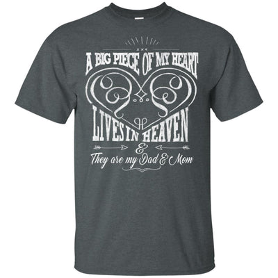BigProStore They Are My Dad And Mom Angels T-Shirt Missing Parents In Heave Gift G200 Gildan Ultra Cotton T-Shirt / Dark Heather / S T-shirt