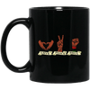 BigProStore Love Peace Soul Coffee Mug Melanin Pro Black And Proud Graphic Design BM11OZ 11 oz. Black Mug / Black / One Size Coffee Mug