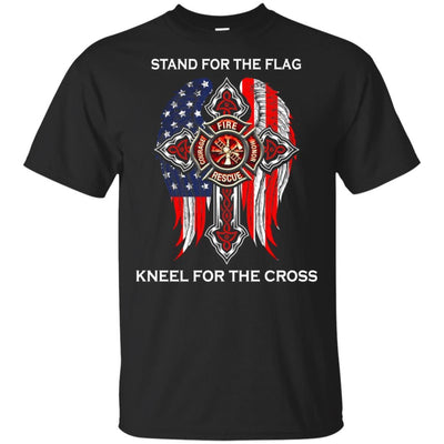 Firefighter T-Shirt Stand For The Flag Kneel For The Cross Firemen Tee