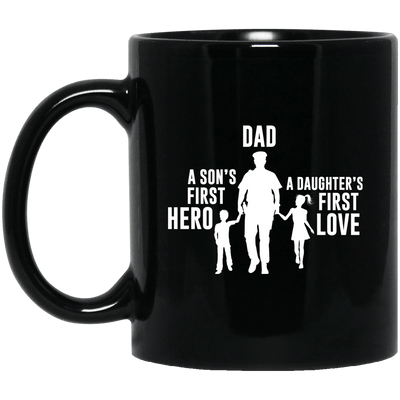 BigProStore Police Mug Sons First Hero Daughters First Love Gifts For Police Dad BM11OZ 11 oz. Black Mug / Black / One Size Coffee Mug