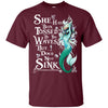 BigProStore Mermaid T-Shirt She Has Been Tossed By The Waves But Does Not Sink G200 Gildan Ultra Cotton T-Shirt / Maroon / S T-shirt