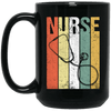 BigProStore Nurse Mug Vintage Coffee Cup Nurse Week Nursing Students Gifts Idea BM15OZ 15 oz. Black Mug / Black / One Size Coffee Mug