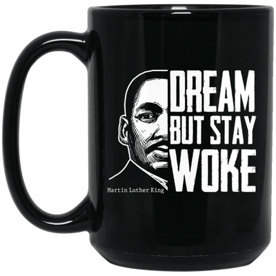 BigProStore Dream But Stay Woke Mug African American Coffee Cup For Pro Women Men BM15OZ 15 oz. Black Mug / Black / One Size Coffee Mug