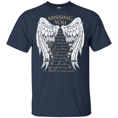 BigProStore Forever Missing You I Love My Daddy T-Shirt Cool Fathers Day Gift Idea G200 Gildan Ultra Cotton T-Shirt / Navy / S T-shirt