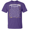 BigProStore A Piece Of My Heart In Heaven T-Shirt Memory Of Dad Father's Day Gifts G200 Gildan Ultra Cotton T-Shirt / Purple / S T-shirt