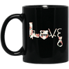 BigProStore Police Mug Flower Love Police Officer Law Enforcement Officier Gifts BM11OZ 11 oz. Black Mug / Black / One Size Coffee Mug