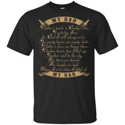 BigProStore I Miss My Dad Love Daddy T-Shirts Special Father's Day Gift From Son G200 Gildan Ultra Cotton T-Shirt / Black / S T-shirt