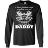 BigProStore I Have A Guardian Angel Watching Over Me I Call Him Daddy Rip T-Shirt G240 Gildan LS Ultra Cotton T-Shirt / Black / S T-shirt