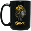BigProStore Queen Mug African American Coffee Cup Pro Black Melanin Women Design BM15OZ 15 oz. Black Mug / Black / One Size Coffee Mug