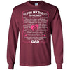 BigProStore For My Dad In Heaven I Love You Daddy T-Shirt Father's Day Gift Idea G240 Gildan LS Ultra Cotton T-Shirt / Maroon / S T-shirt