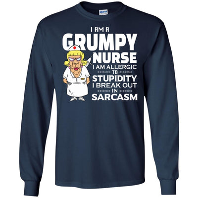 I Am A Grumpy Nurse Cute Nursing Sayings T-Shirt Funny Quote Design