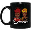BigProStore Queens Mug Design Melanin Women Afro Girl African American Pro Black BM11OZ 11 oz. Black Mug / Black / One Size Coffee Mug