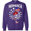 BigProStore Mermerica Mermaid T-shirt G180 Gildan Crewneck Pullover Sweatshirt  8 oz. / Purple / S T-shirt