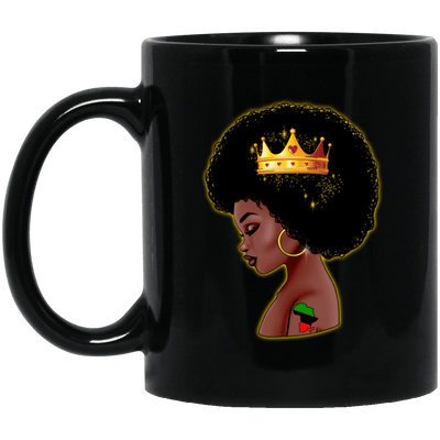 BigProStore Black Queen African American Coffee Mug Melanin Poppin Women Pro Girl BM11OZ 11 oz. Black Mug / Black / One Size Coffee Mug