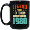 Legend Born October 1980 Coffee Mug 39th Birthday Gifts