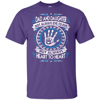 BigProStore Dad And Daughter Heart To Heart Forever T-Shirt Death Anniversary Gift G200 Gildan Ultra Cotton T-Shirt / Purple / S T-shirt
