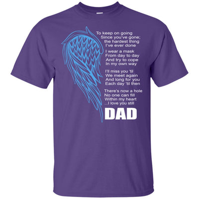BigProStore I Miss My Dad Guardian Angel My Hero Love Daddy T-Shirt Missing Gift G200 Gildan Ultra Cotton T-Shirt / Purple / S T-shirt