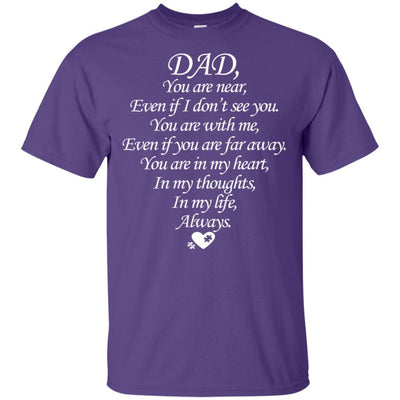 BigProStore I Love You Dad T-Shirt Happy Father's Day Daddy In Heaven Special Gift G200 Gildan Ultra Cotton T-Shirt / Purple / S T-shirt